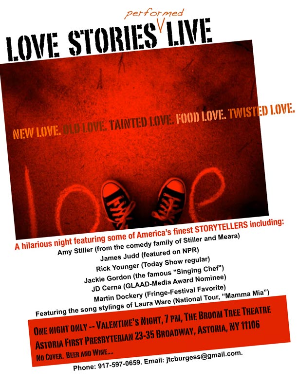 Jackie Gordon Singing Chef - LOVE STORIES performed LIVE