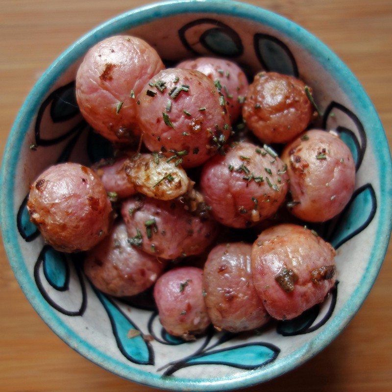 Roasted Radishes with Anchovies & Rosemary