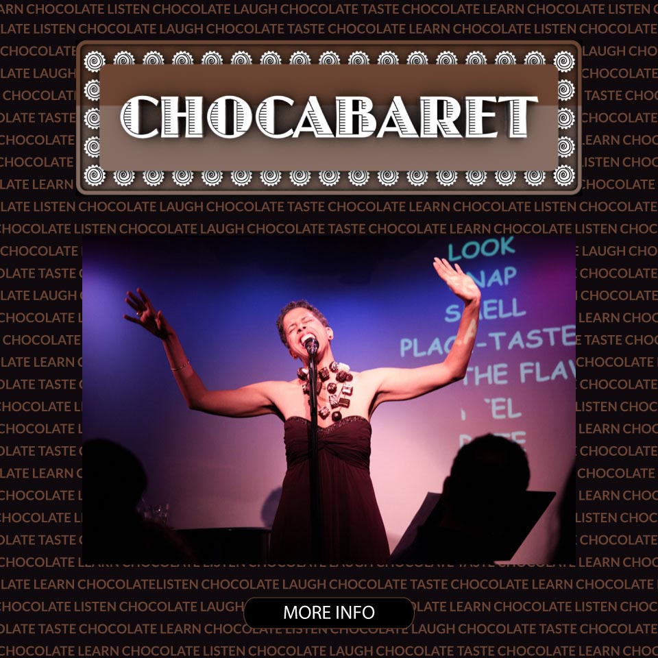 Chocabaret: a tasting of artisan chocolates matched to songs with Singing Chef Jackie Gordon