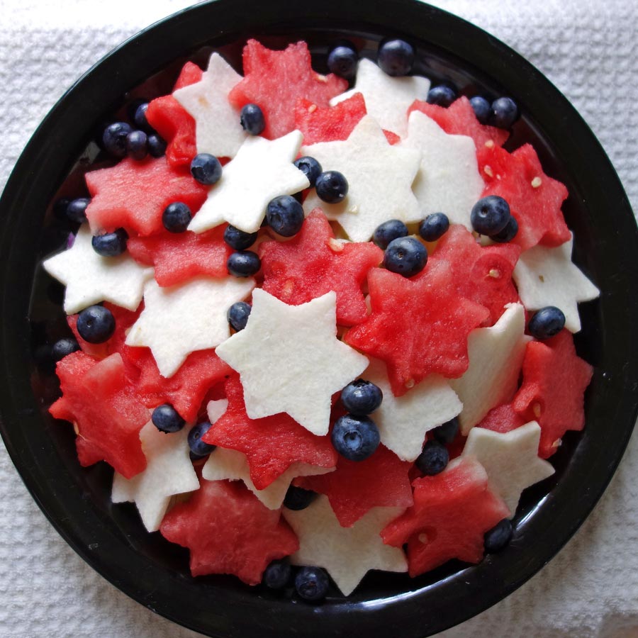 Red, White & Blue Watermelon Salad